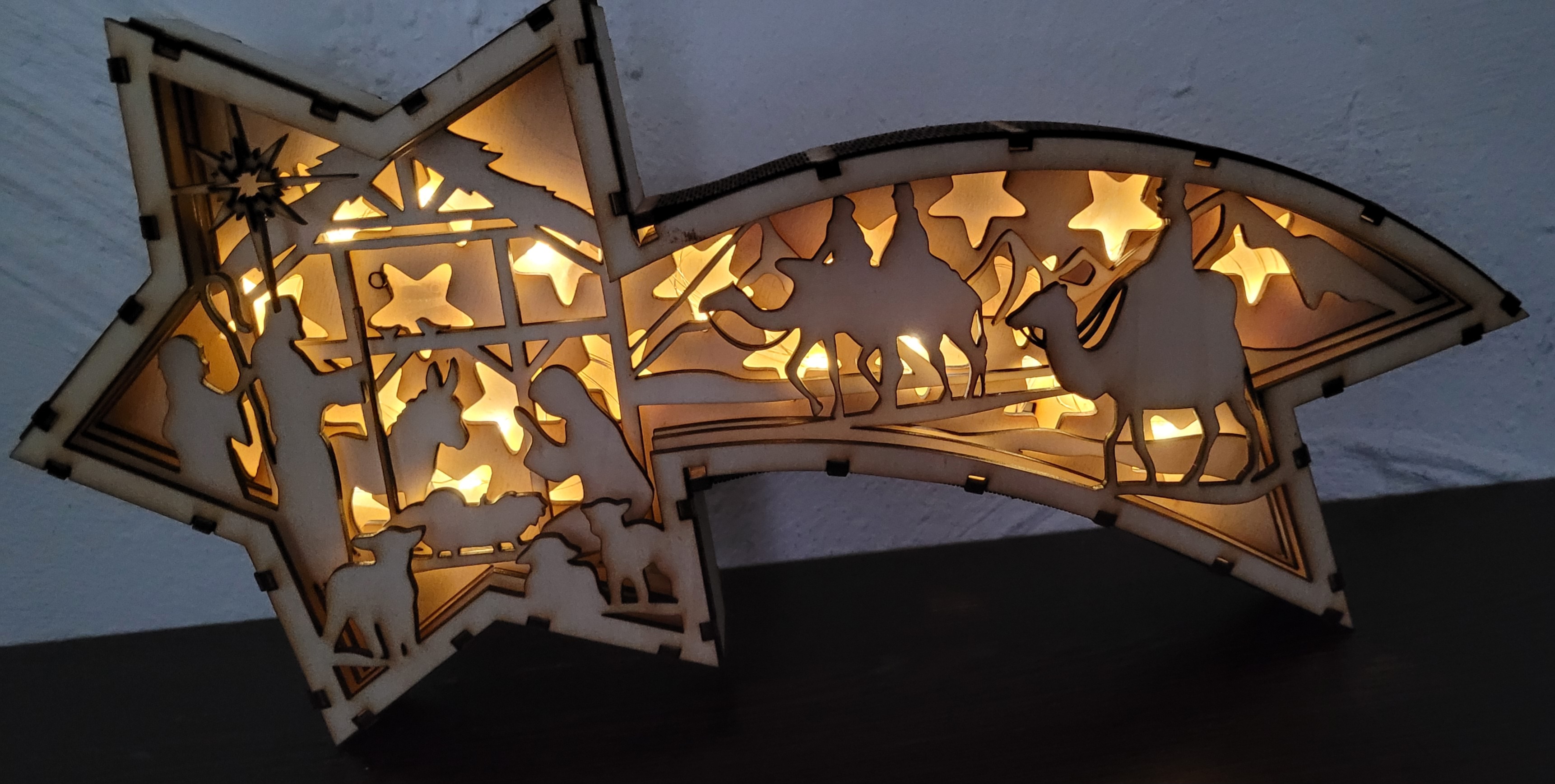 Sternschnuppe mit Beleuchtung 